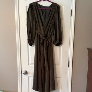 Banana Republic Dark Olive Maxi Dress